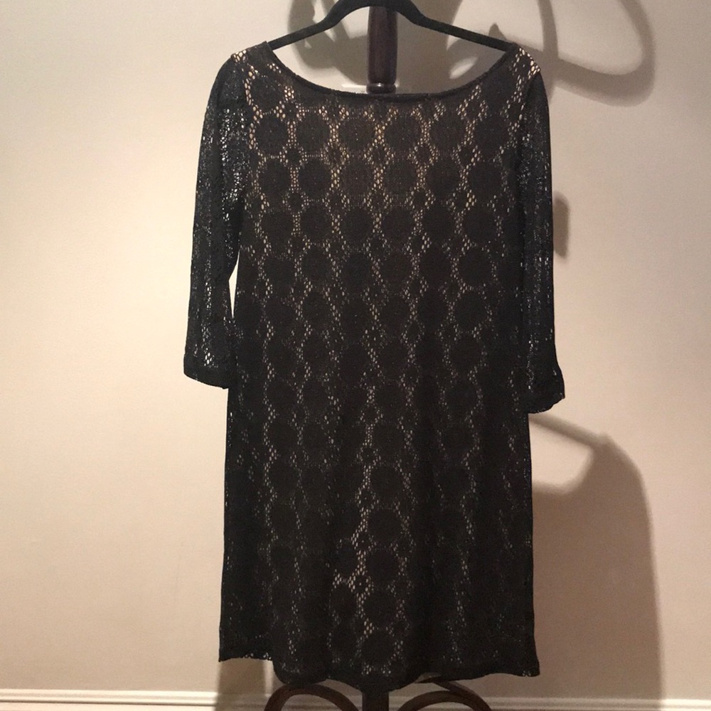 SOHO Apparel LTD. Black Crochet Dress